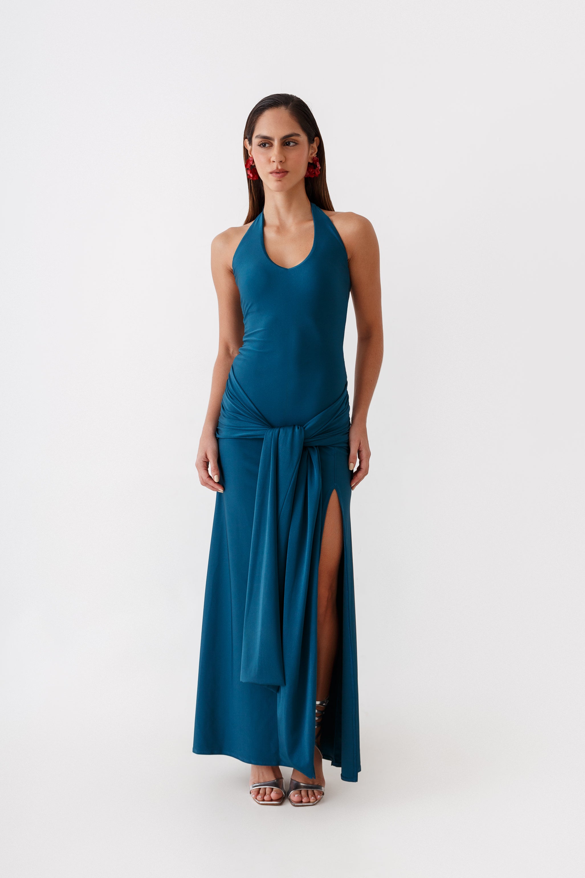 Vestido largo Angie verde