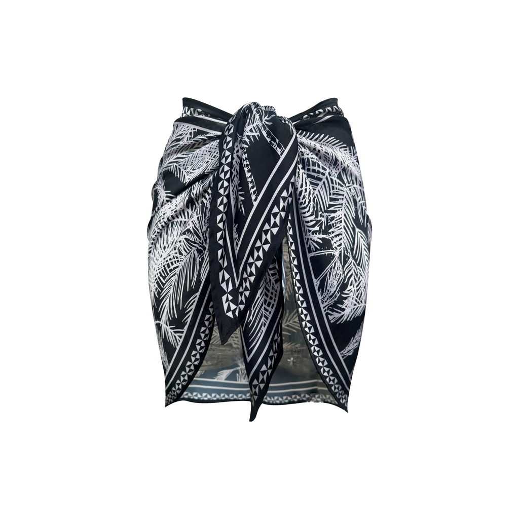 Mini Pareo Palmera Negro